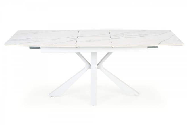 VIVALDI stół rozkładany blat - biały marmur, nogi - biały (2p=1szt)