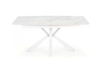 VIVALDI stół rozkładany blat - biały marmur, nogi - biały (2p=1szt)