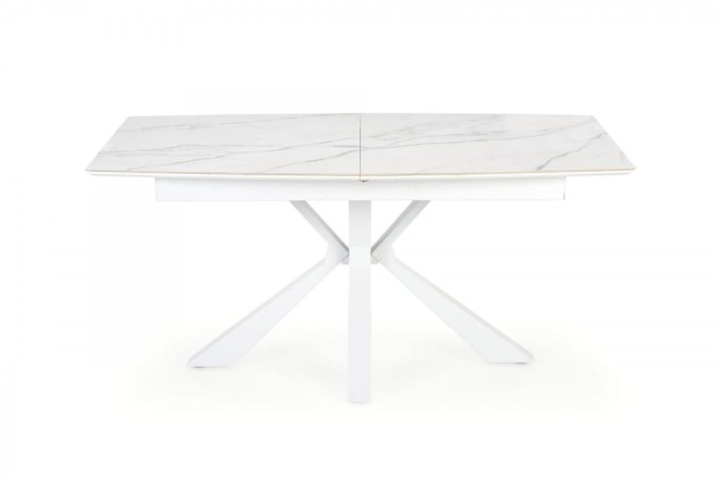 VIVALDI stół rozkładany blat - biały marmur, nogi - biały (2p=1szt)