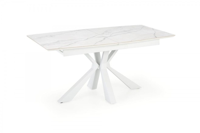 VIVALDI stół rozkładany blat - biały marmur, nogi - biały (2p=1szt)