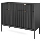komoda frezowana czarna