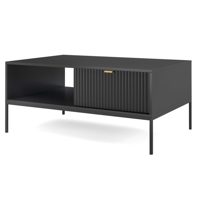 ława do salonu czarna na nóżkach