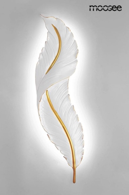 MOOSEE lampa ścienna IKAR 80  biała / złota