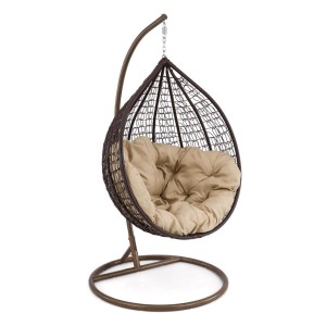 Fotel ogrodowy - kokon wiszący HC-001 brązowy technorattan