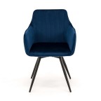 krzesło obrotowe welurowe niebieskie