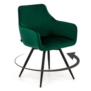 Krzesło obrotowe do jadalni DC-0084-2 zielone