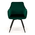 krzesło obrotowe welurowe zielone
