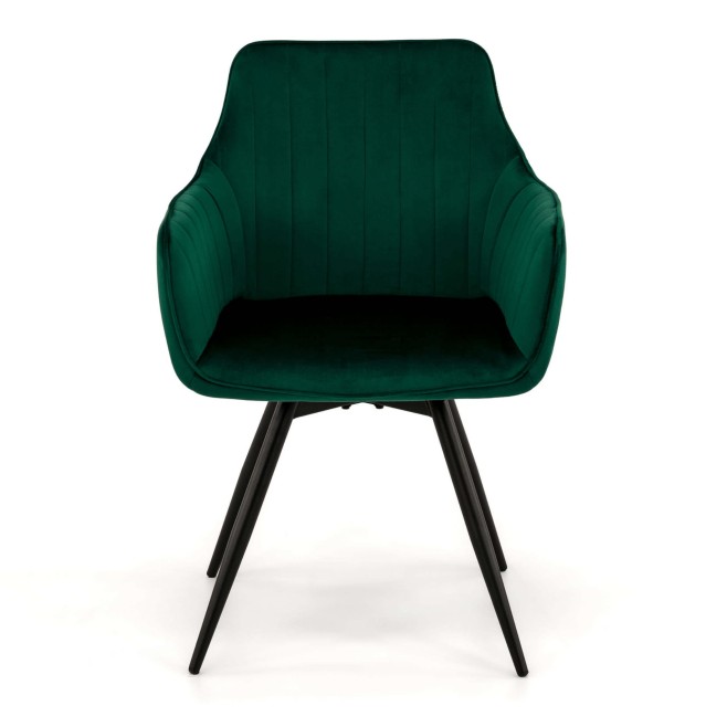 krzesło obrotowe welurowe zielone