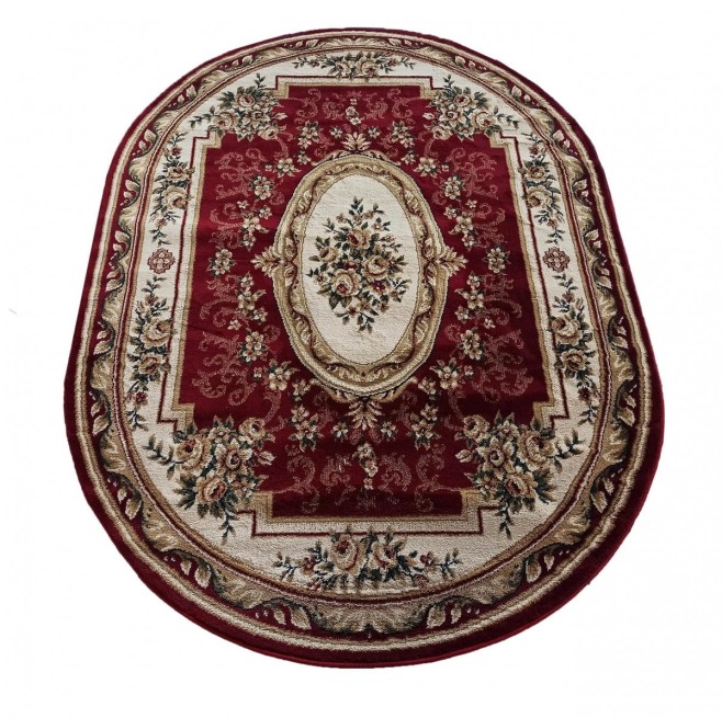 Dywan owalny Exclusive 04 N bordowy