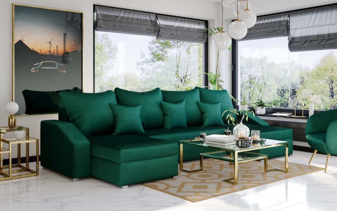 narożnik butelkowa zieleń