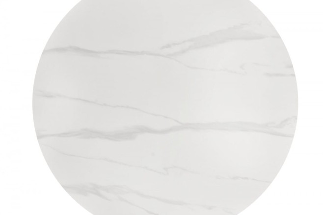 EDGAR 2 stół okrągły, blat - biały marmur, nogi - czarny (2p=1szt)