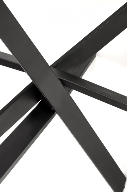 EDGAR 2 stół okrągły, blat - biały marmur, nogi - czarny (2p=1szt)