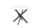 EDGAR 2 stół okrągły, blat - biały marmur, nogi - czarny (2p=1szt)