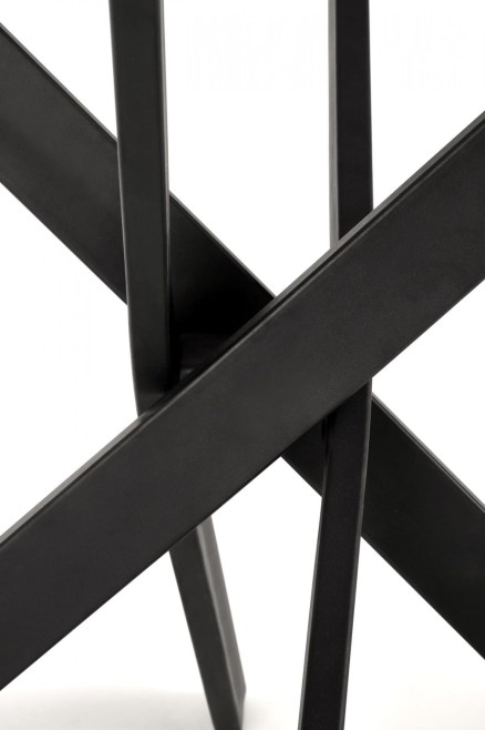 EDGAR 2 stół okrągły, blat - biały marmur, nogi - czarny (2p=1szt)