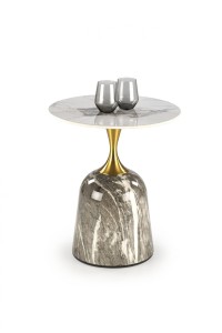 ROSA ława biały marmur / popielaty marmur / złoty (2p=1szt)